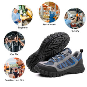Cleab JK760 Casual sports lightweight non-slip safety shoes（blue） (6)